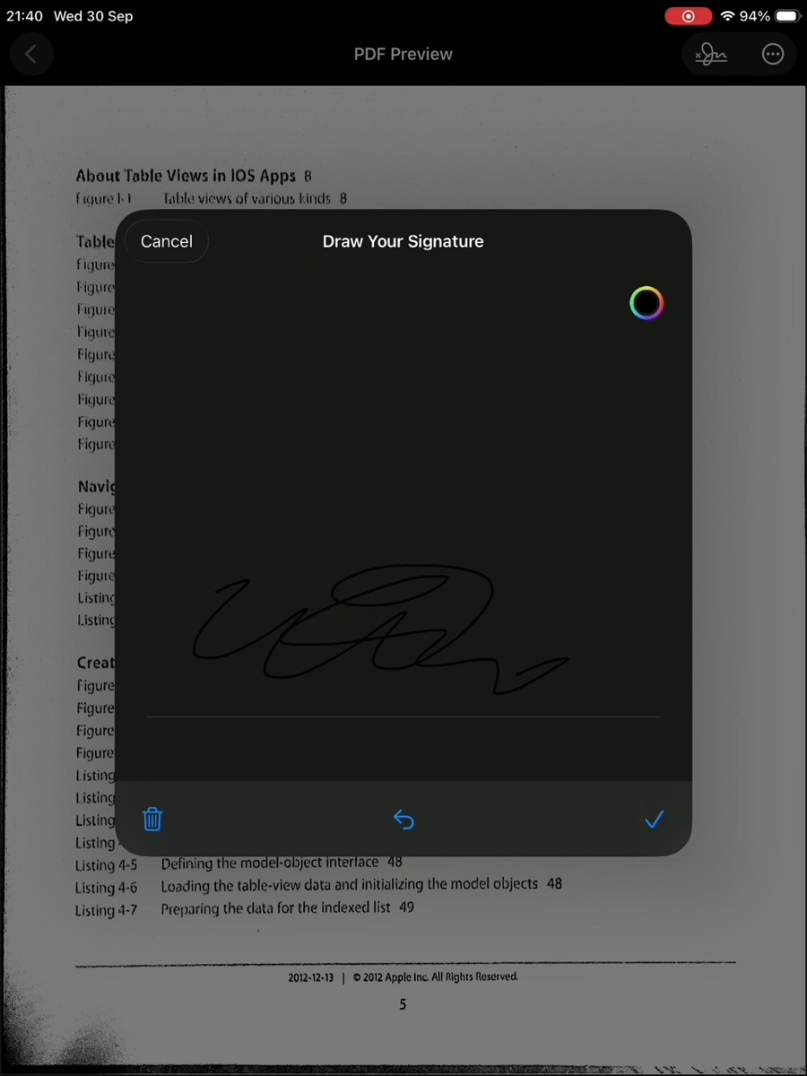 Drawing a signature in PDFfy